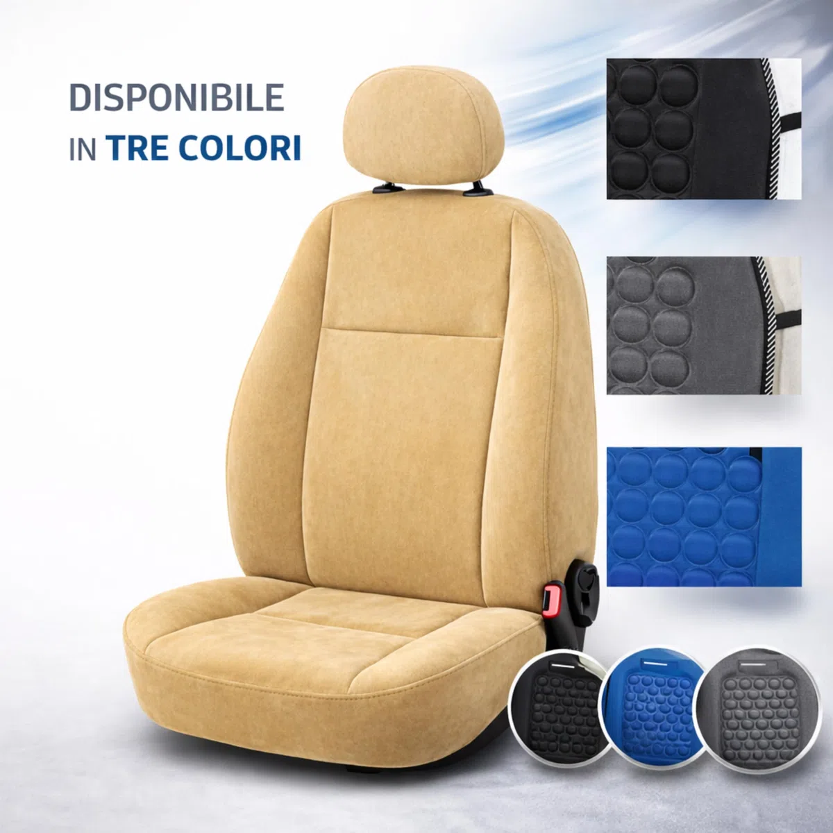 Bottari 12087 12087 Respaldo de Asiento Coche Java magnetico con esferas imantadas, Color Negro