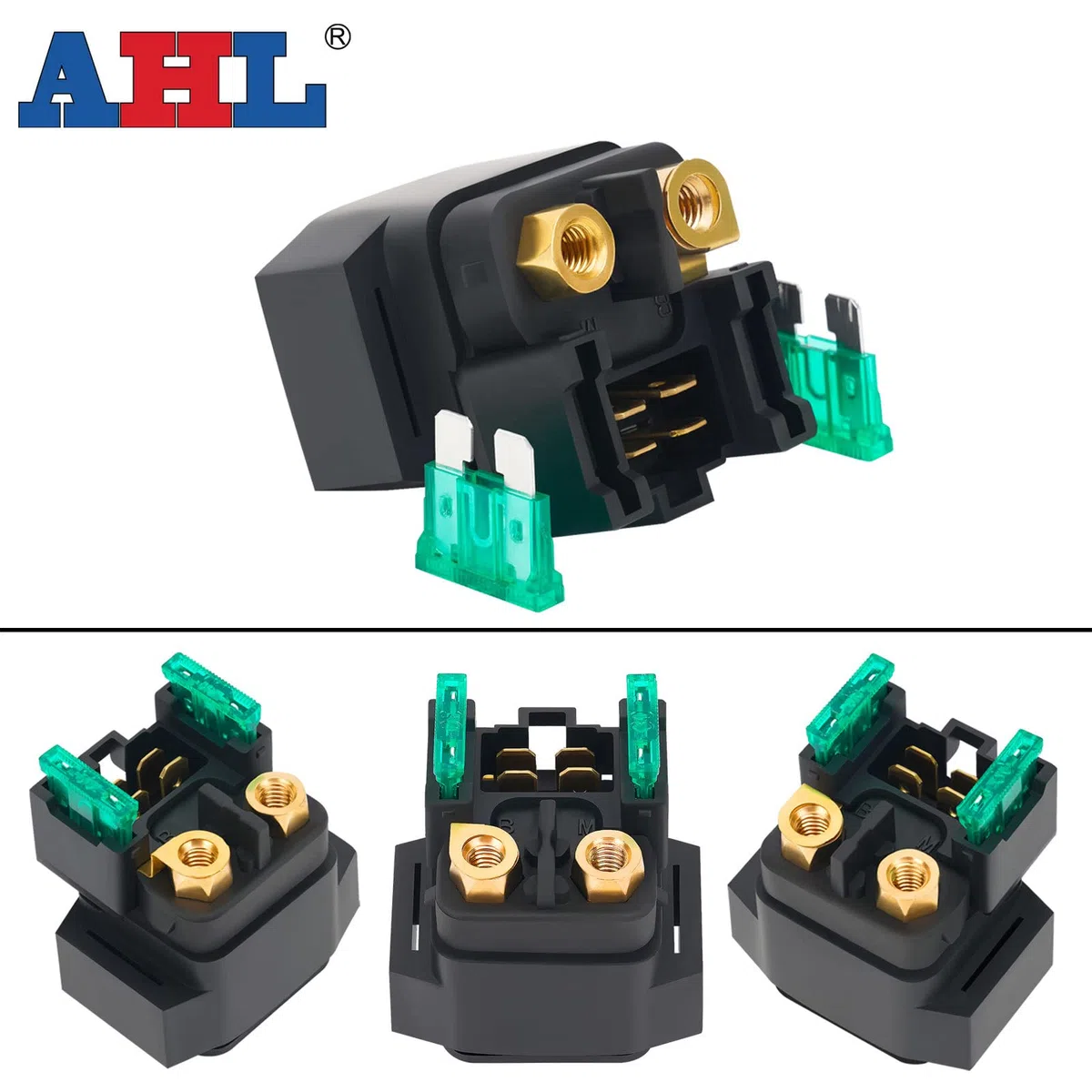 AHL Motocicleta Relé de Arranque Solenoide 4BH-81940-00-00 4BH-81940-02-00 Compatible con Yamaha FZ6-SHG FZ6 FAZER S2 2007-2009/FZ6-S FZS6V FZ6 FAZER 2006/FZ6-SHG FZS6Y FZ6 FAZER S2 2007-2009