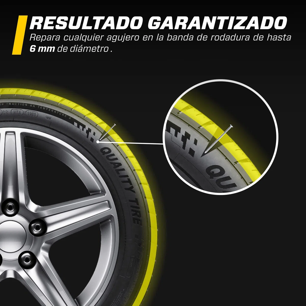 MAXTOOLS, Botella Universal de Líquido Sellador para Sistemas de Reparación de Neumáticos, 450ml