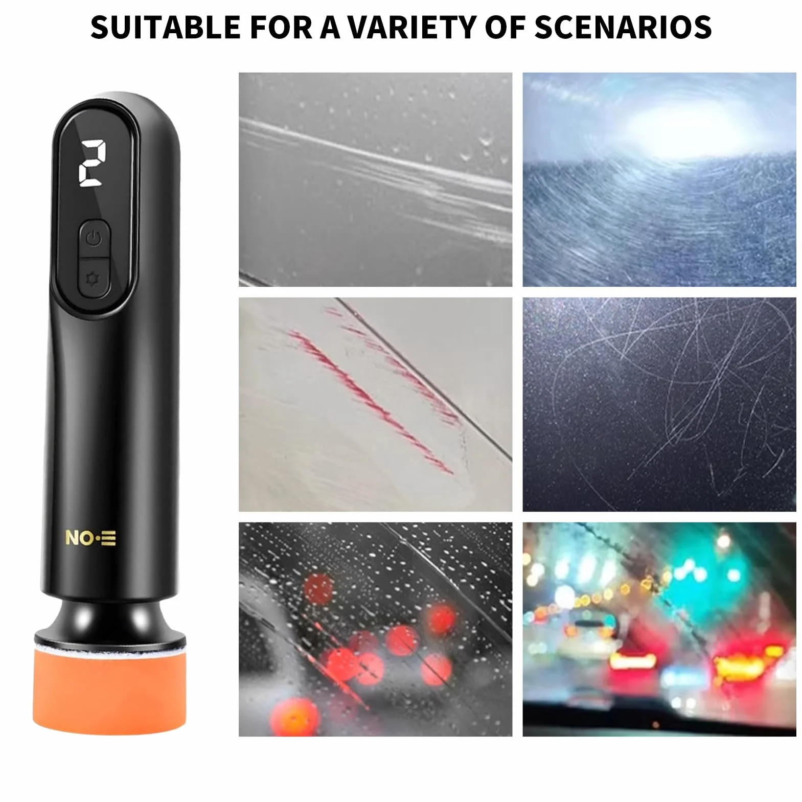 Máquina Pulidora de Coche Inalámbrica, Pulidora de Coche Sin Cable, Inalámbrico Coche Enceradora, Pulidora Sander Belleza, Pintura del Coche de Reparación de Arañazos con LCD