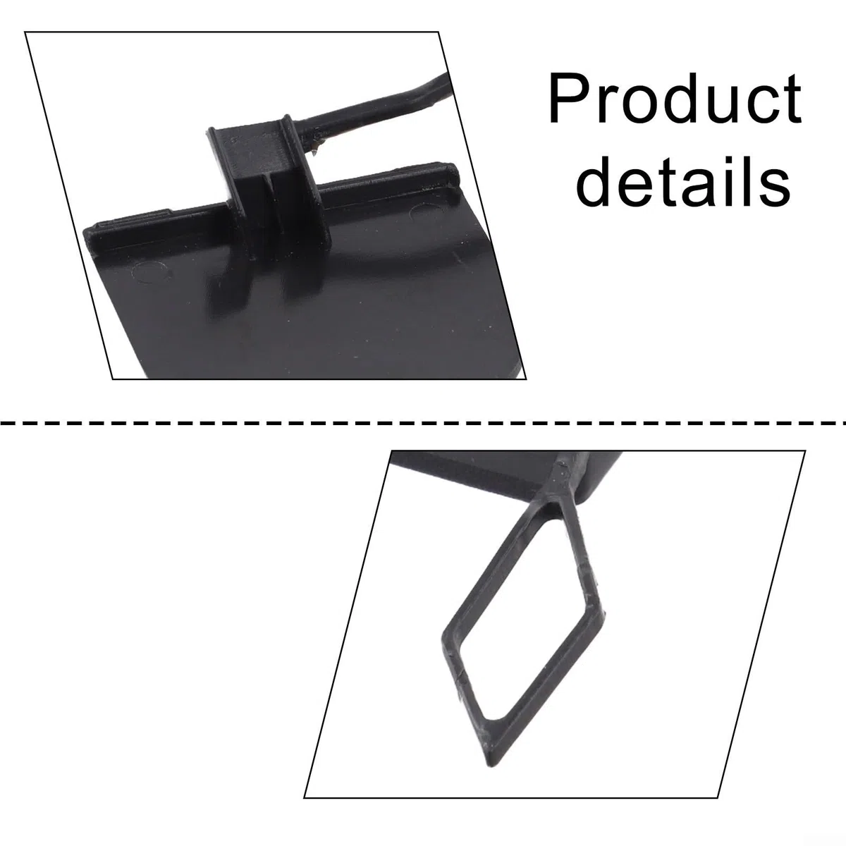 Tapa de gancho de remolque para parachoques trasero, plástico negro, para Alfa Romeo 2015 2016 2017 2018 2019 2020 2021 OEM 50553753 accesorio exterior de repuesto