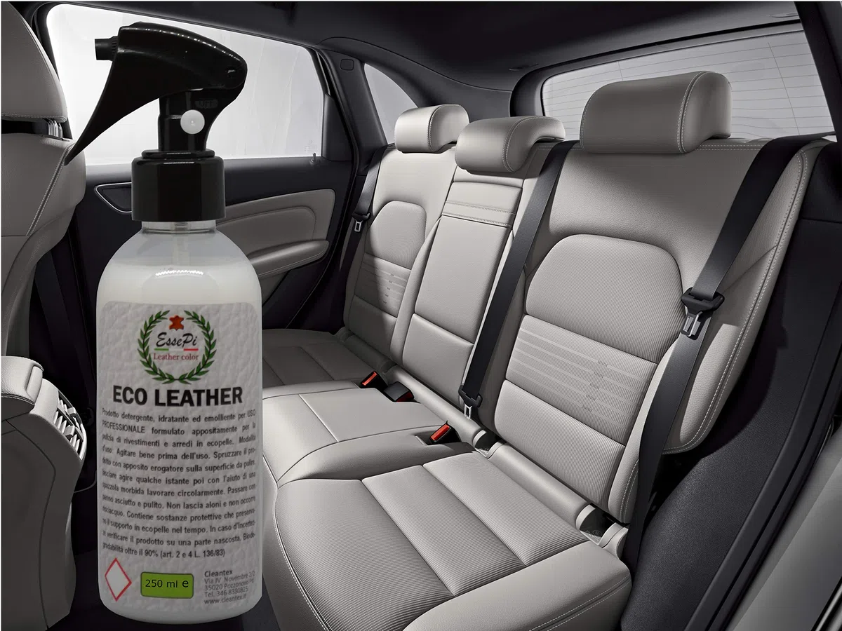 Detergente de cuero ecológico para artículos de cuero ecológico, cuero sintético, vinilo y skai. Limpia, nutre y protege. Producto de alta calidad. Base acuosa no tóxica. 250 ml