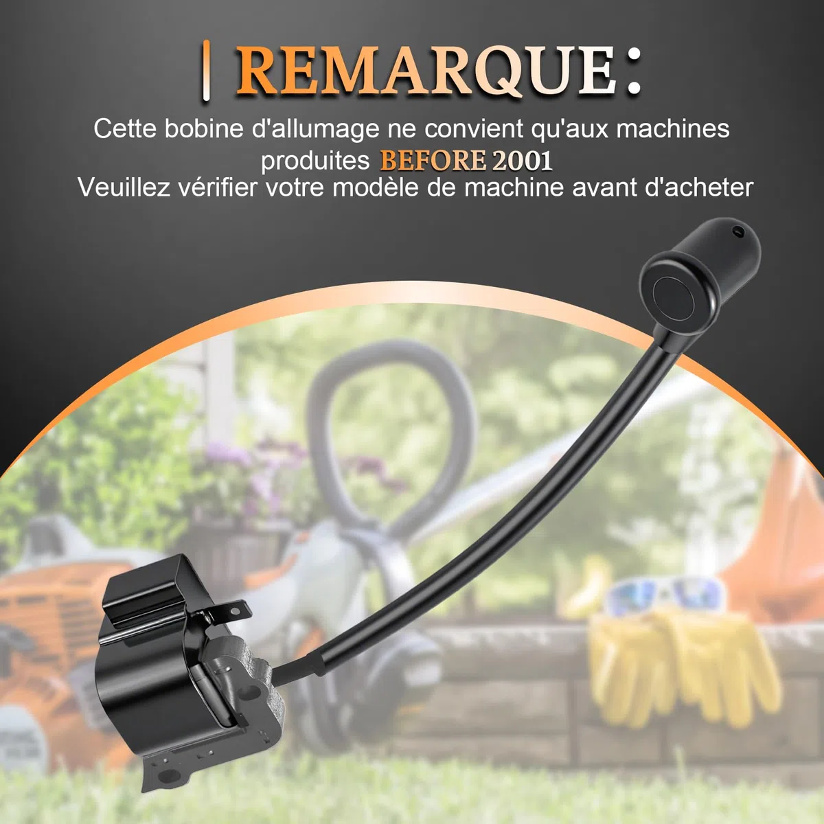JRL Bobina de encendido Ajuste Stihl FS55 HL45 HS45 KM55# 4140 400 1308 para
