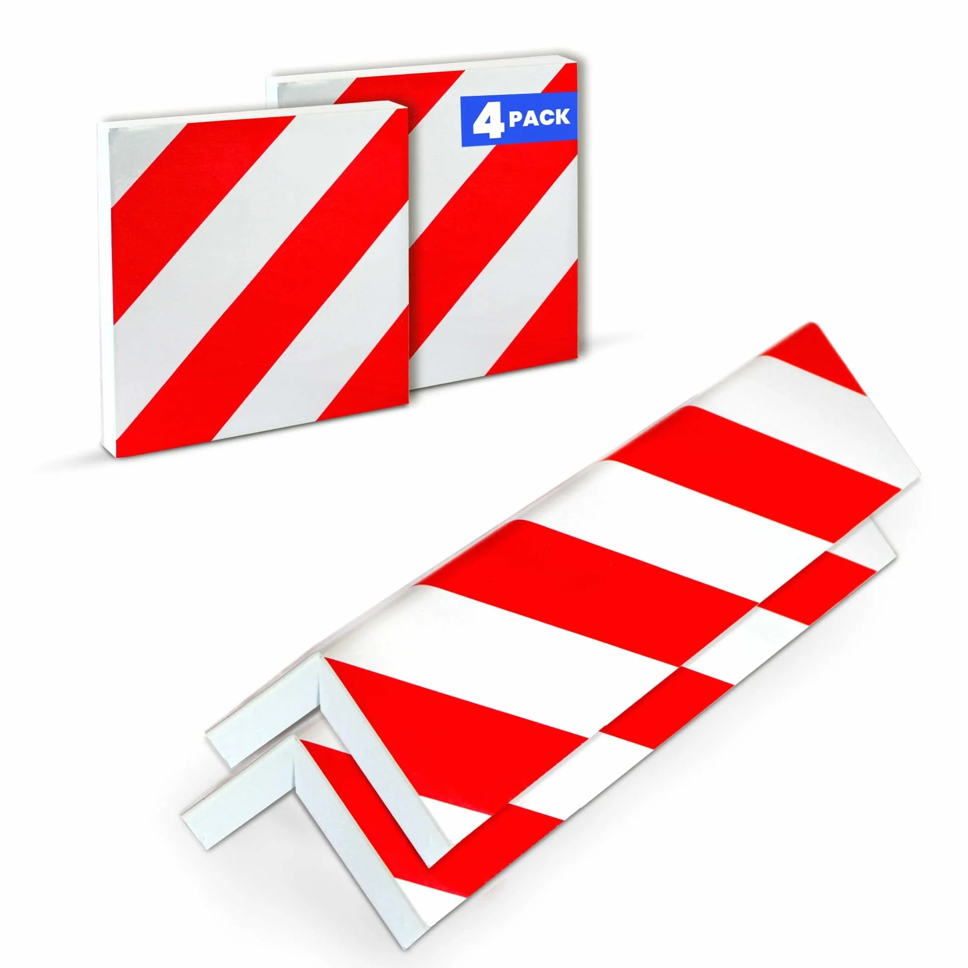 Protector Columnas Garaje | 4 Unidades | Protector Parking – Protector Esquinas Reflectante-Protector Puertas y paragolpes Coche, Evita Golpes y Arañazos (2 Unidades 40x20x2cm + 2 Unidades 20x20x2cm)