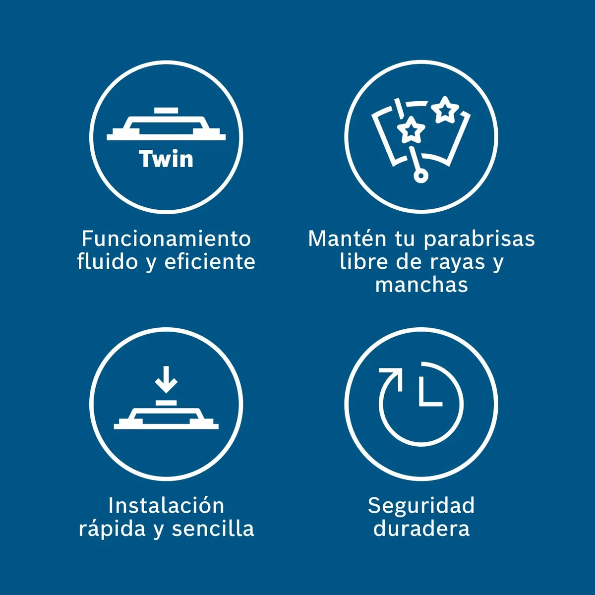 Bosch Twin 653 Limpiaparabrisas Frontal - Set de Escobillas de Recambio una mayor seguridad en la conducción, con Adaptador Quick-Clip Premontado, 65cm/40cm