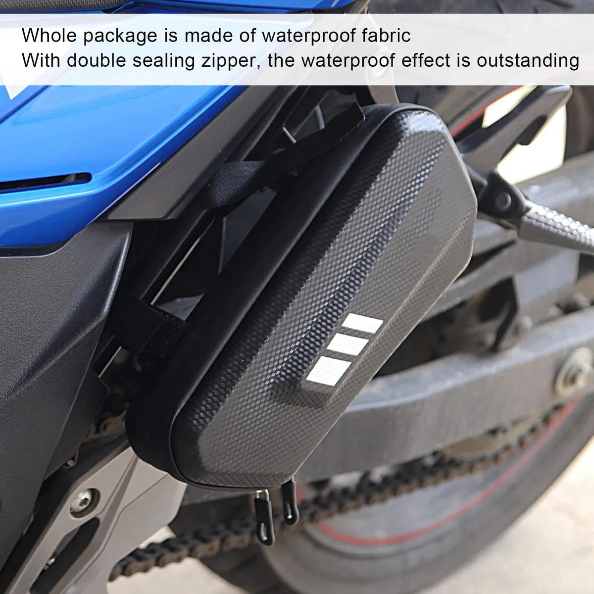 BuyWeek Alforjas para Motocicleta Bolsas de Sillín, 2L Impermeables de EVA de Cuero PU de Malla para el Bastidor Izquierdo