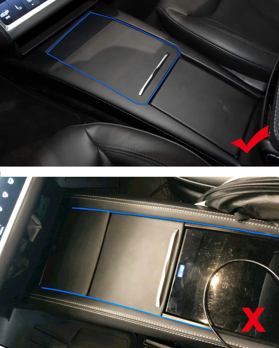 Jaronx - Organizador de Consola Central Compatible con Tesla Model X/S, Caja de Almacenamiento para reposabrazos + portavasos, para Accesorios Tesla Model S/X 2016 2017 2018 2019 2020 2021
