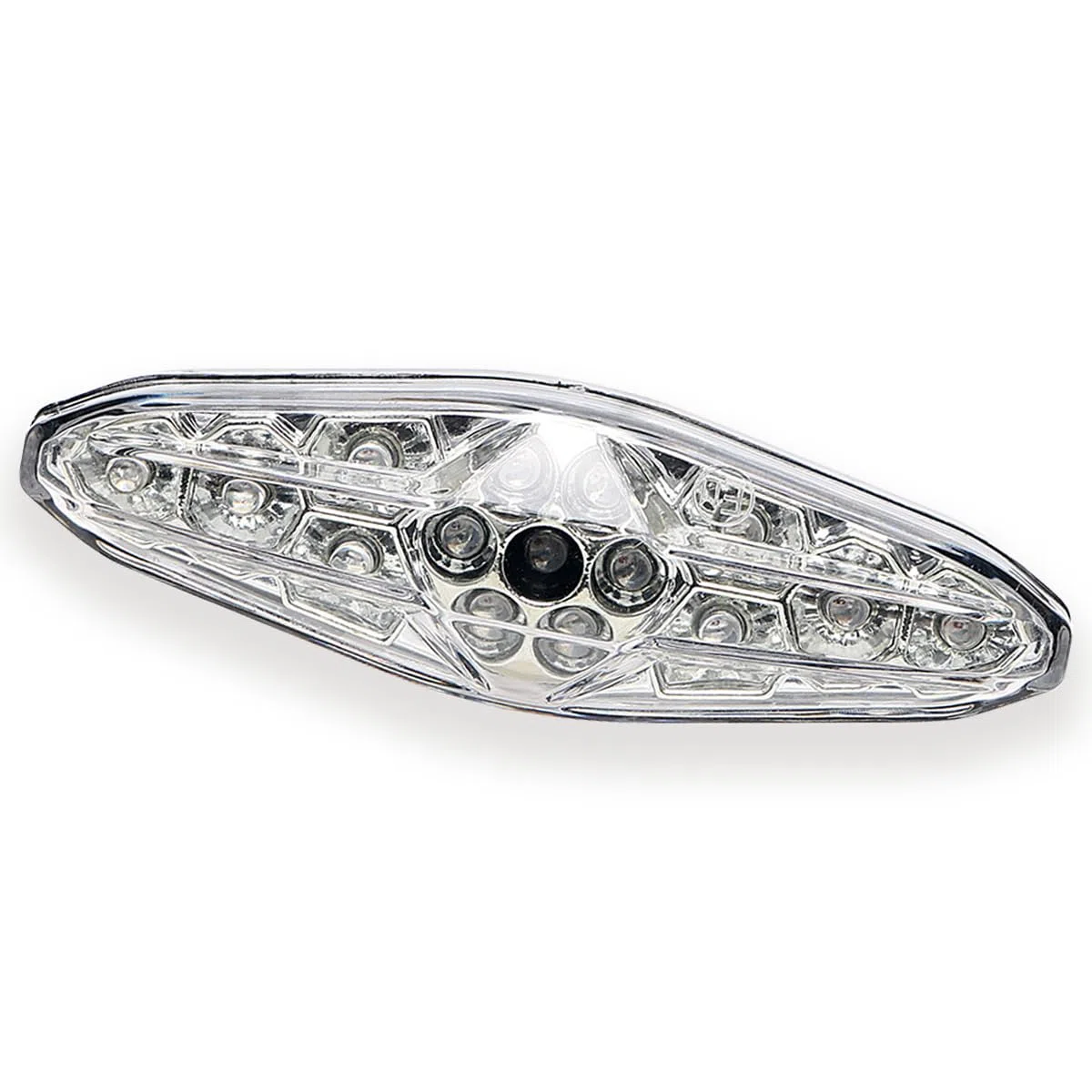 CGEAMDY Moto Luces Traseras Luces, Luces Traseras LED Motocicleta, Trasera Luz Trasera Atv, 15 LED Motocicleta Freno, Freno Lámpara Traseras Impermeable, Luz Trasera Motocicleta LED(Transparente)