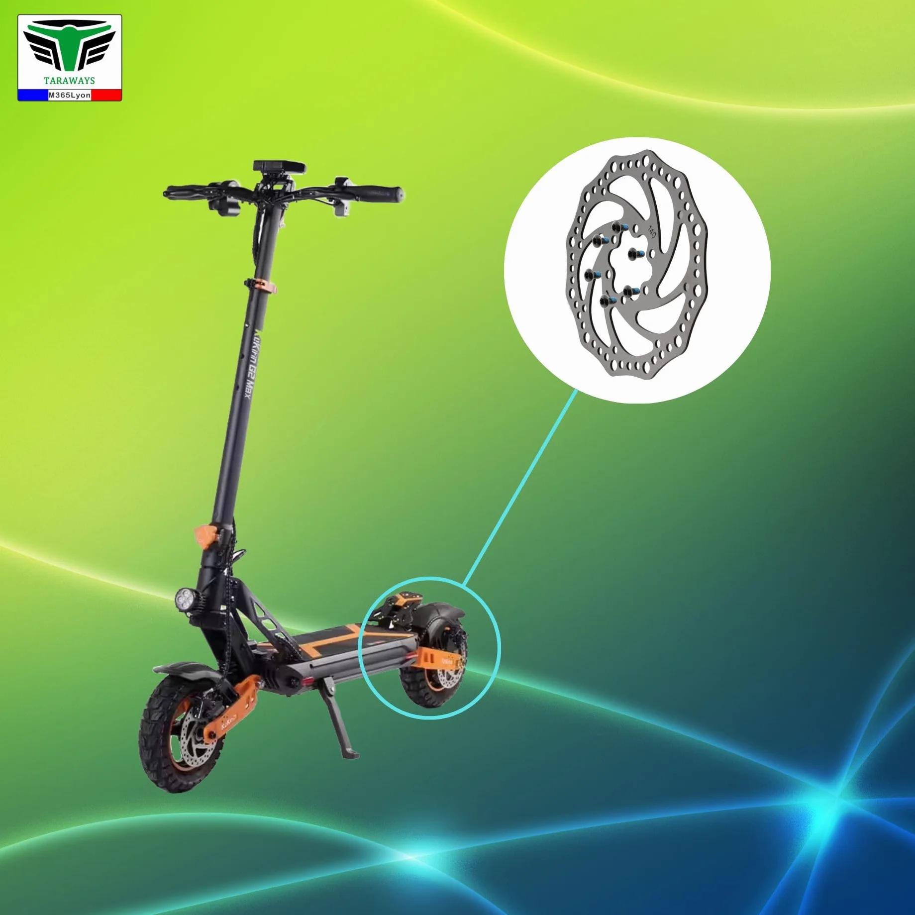 Disco de freno de 140 mm para patinete eléctrico Dualtron 2 Dualtron 3 Dualtron Eagle Urbanglide E-Cross pro - Kukirin G2 Max - Kugoo Kirin M4 Pro, Dualtron Togo Limited (2 discos 140) (2 unidades)
