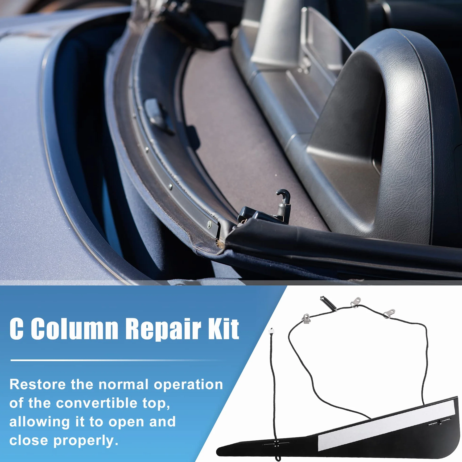 X AUTOHAUX Convertible Superior C Columna Reparar Kit Reemplazo 54-31-7-135-351