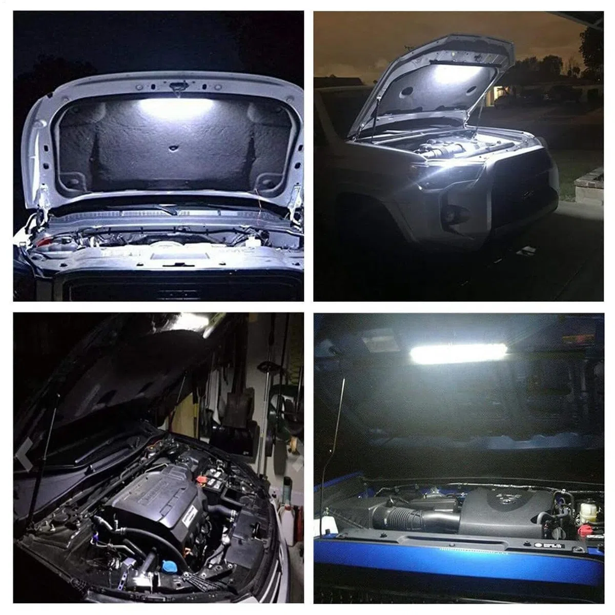 Luz para capó de coche, luces LED de trabajo debajo del capó, iluminación de seguridad versátil en el lugar de trabajo, herramientas de diagnóstico, productos de iluminación de repuesto para
