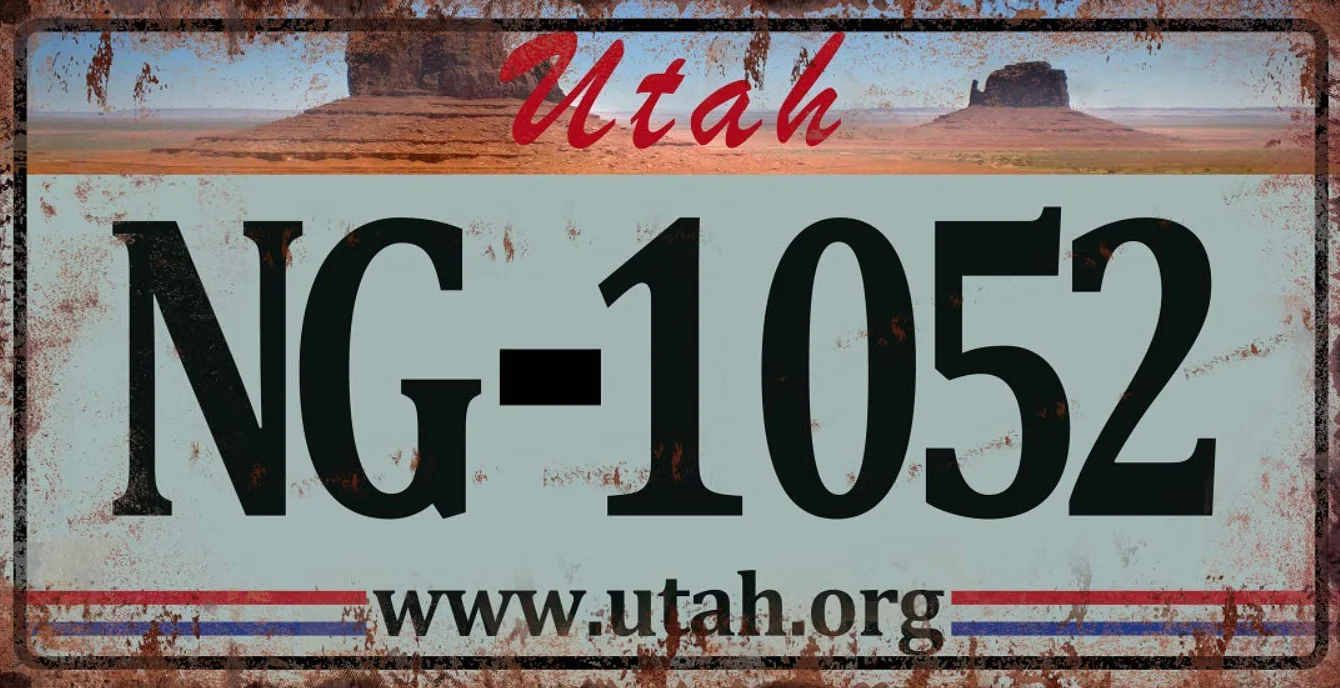 OPO 10 - Lote de 5 Placas de matrícula de automóviles de EE. UU. En Metal, con Efecto Envejecido - réplicas de Placas Americanas Reales (Old1)