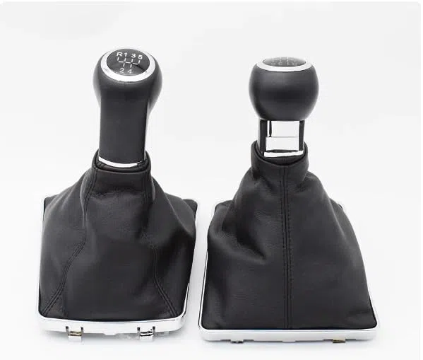 car passion Pomo Palanca de Cambios + Funda + Aro de Retención Compatible con Opel Astra H (2004–2010) Juego Completo de Repuesto para Coche (5 Marchas)