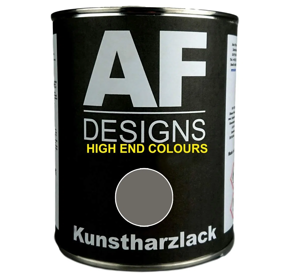 Alex Flittner Designs 1 Litro Pintura de Resina Sintética compatible con O&K Gris Chasis Máquinas Camión Nfz Laca Maquinaria de Construcción