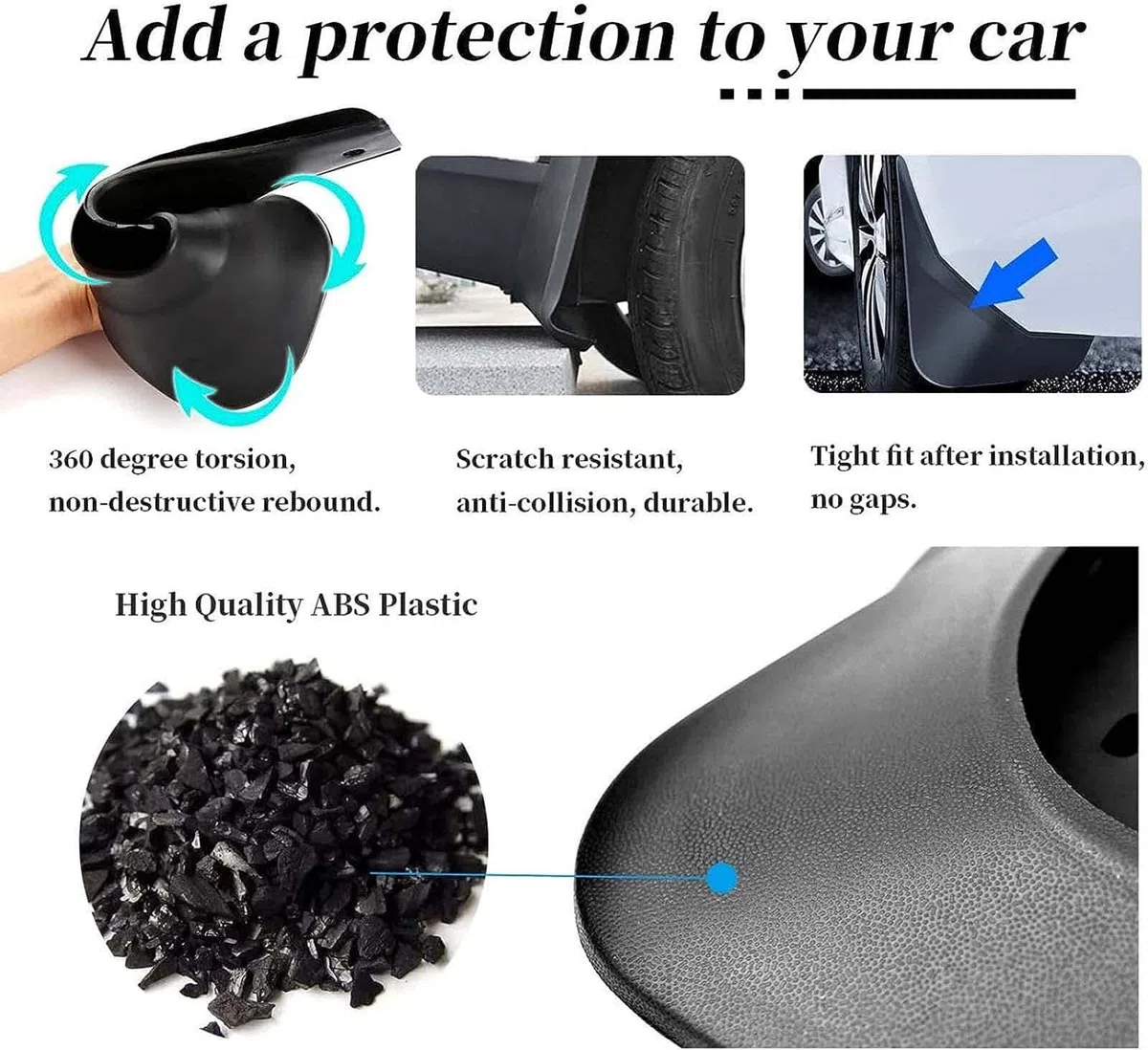 WUURAA 4 Piezas Guardabarros Coche para Ford Transit Tourneo Custom 2012-2018, Guardabarros Protección Salpicaduras Styling Accesorios