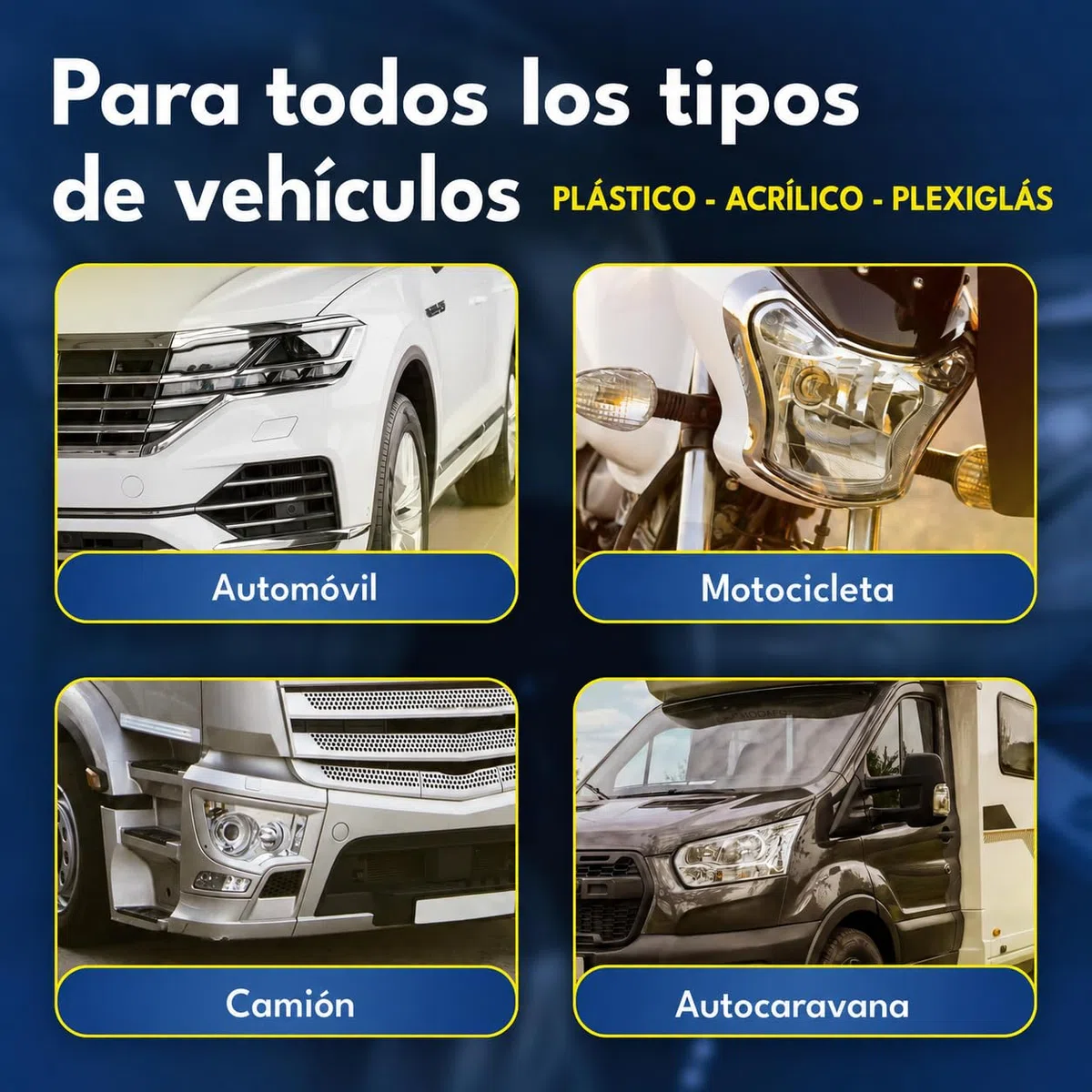 ATG kit pulido faros coche – Pulir faros coche con polimero liquido para faros y barniz faros – Para faros opacos coche y faros amarillos coche