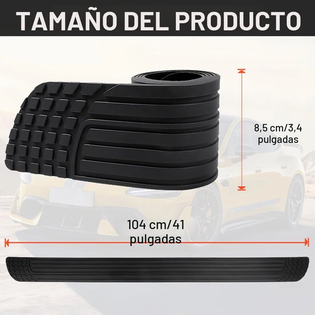 Protector de Parachoques Trasero,Tira Protectora para el Maletero del Coche,Protector Paragolpes Coche de Goma,Protector Universal antiarañazos para el Parachoques del Maletero,para el Coche