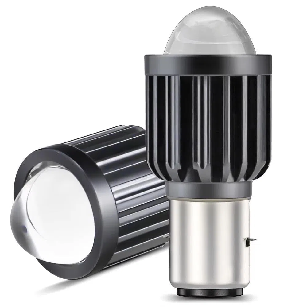 Faro LED para Motocicleta BA20D, Focos Brillantes para Moto de 3500lm, 6000K, Color de Luz Blanca