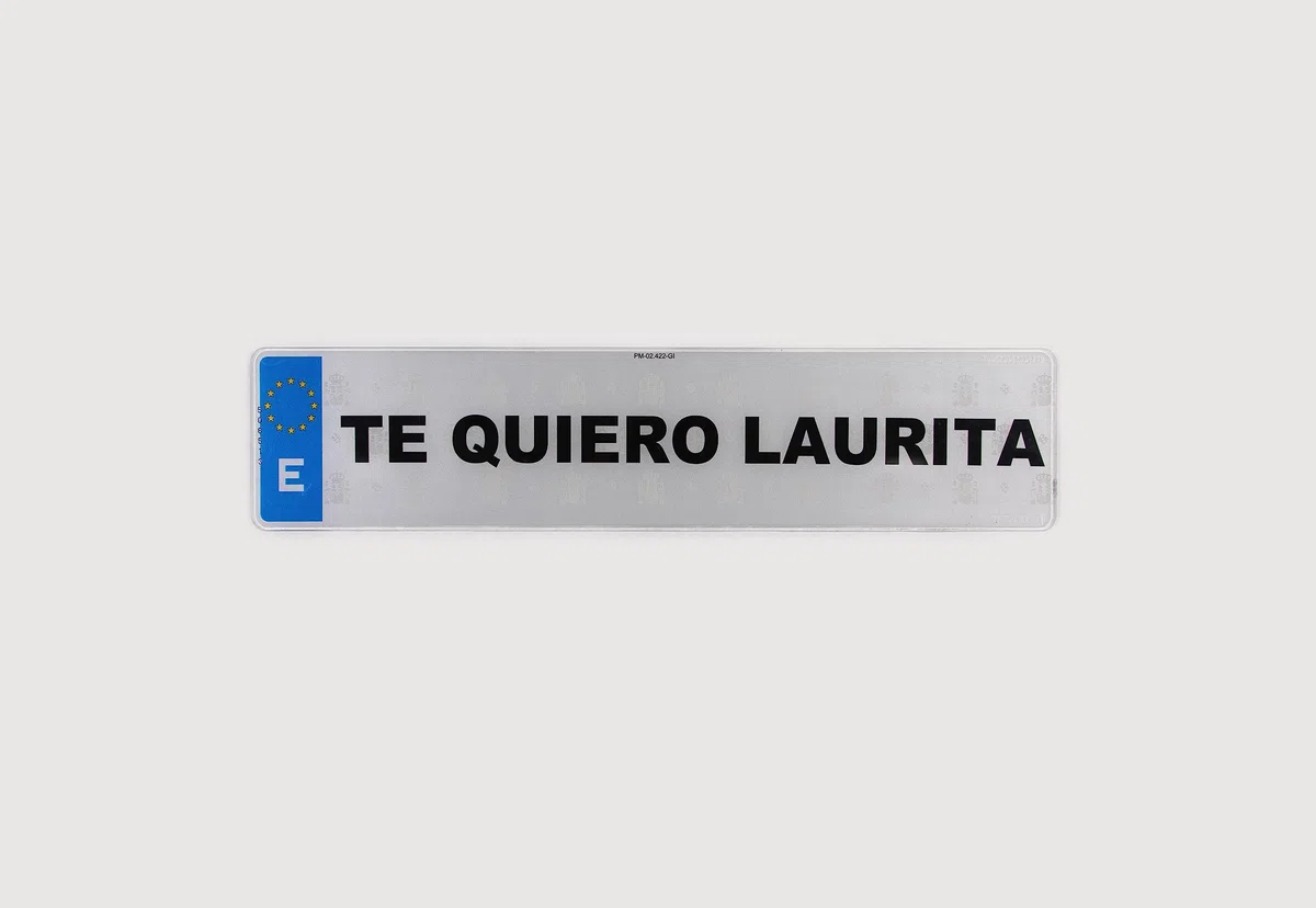 Matrícula Personalizada Nombre Fecha acrílica de Decoración (52 X 11CM)
