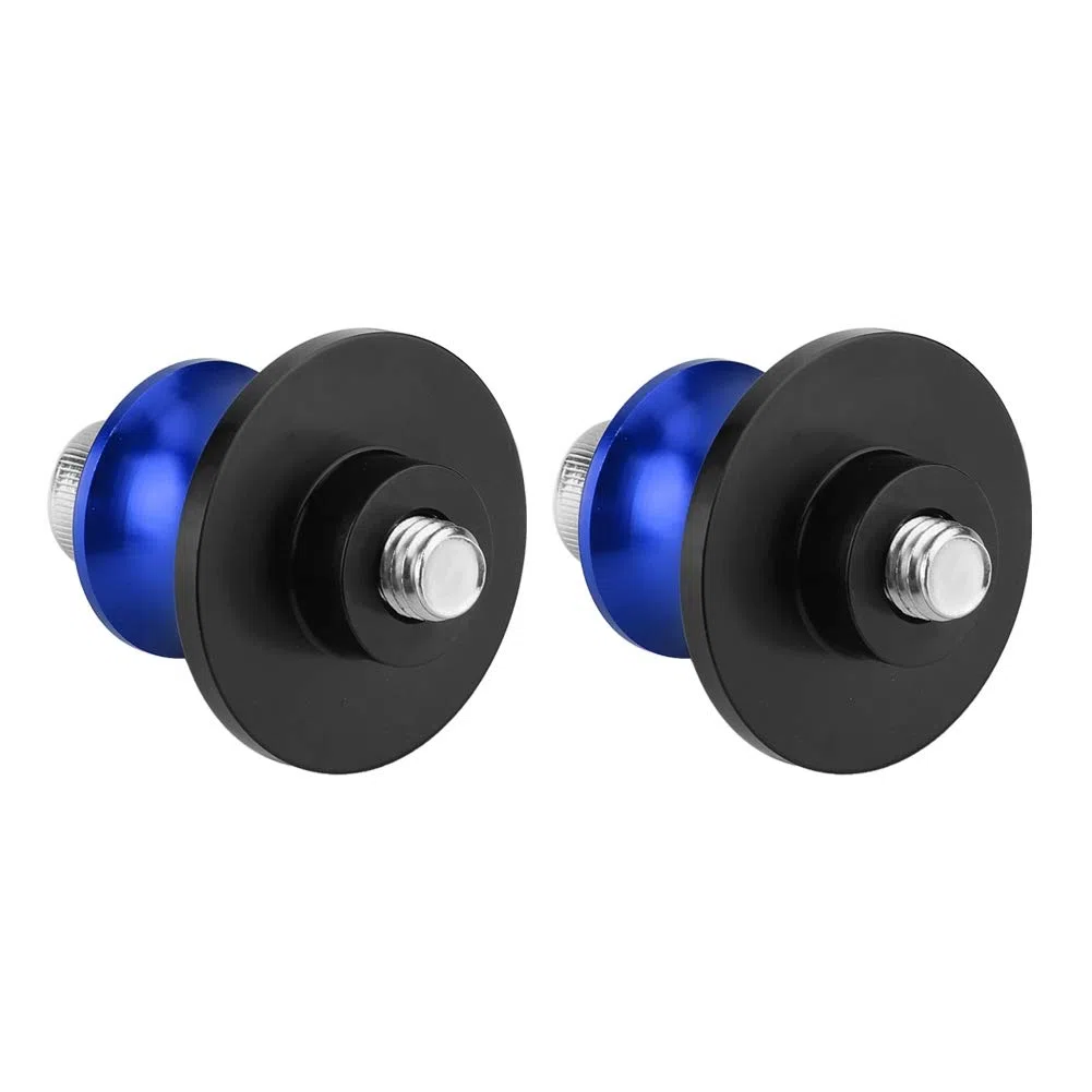 Carrete del brazo oscilante-Duokon 2pcs Universal 6mm Frame Sliders Motocicleta Soporte trasero Brazo oscilante Spool Sliders Soporte de aleación de aluminio(azul)