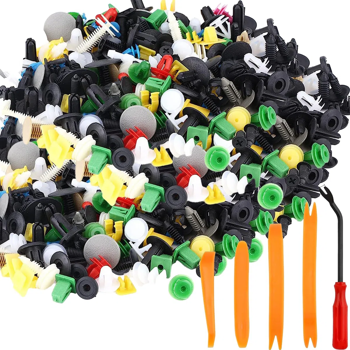 Clips Remaches Plástico Coche 1000 Piezas Clips de Fijación para Coche Grapas Plástico Auto de Nylon con Herramientas Desmontaje Clips de Coche Universal para Varios Modelos de Autos