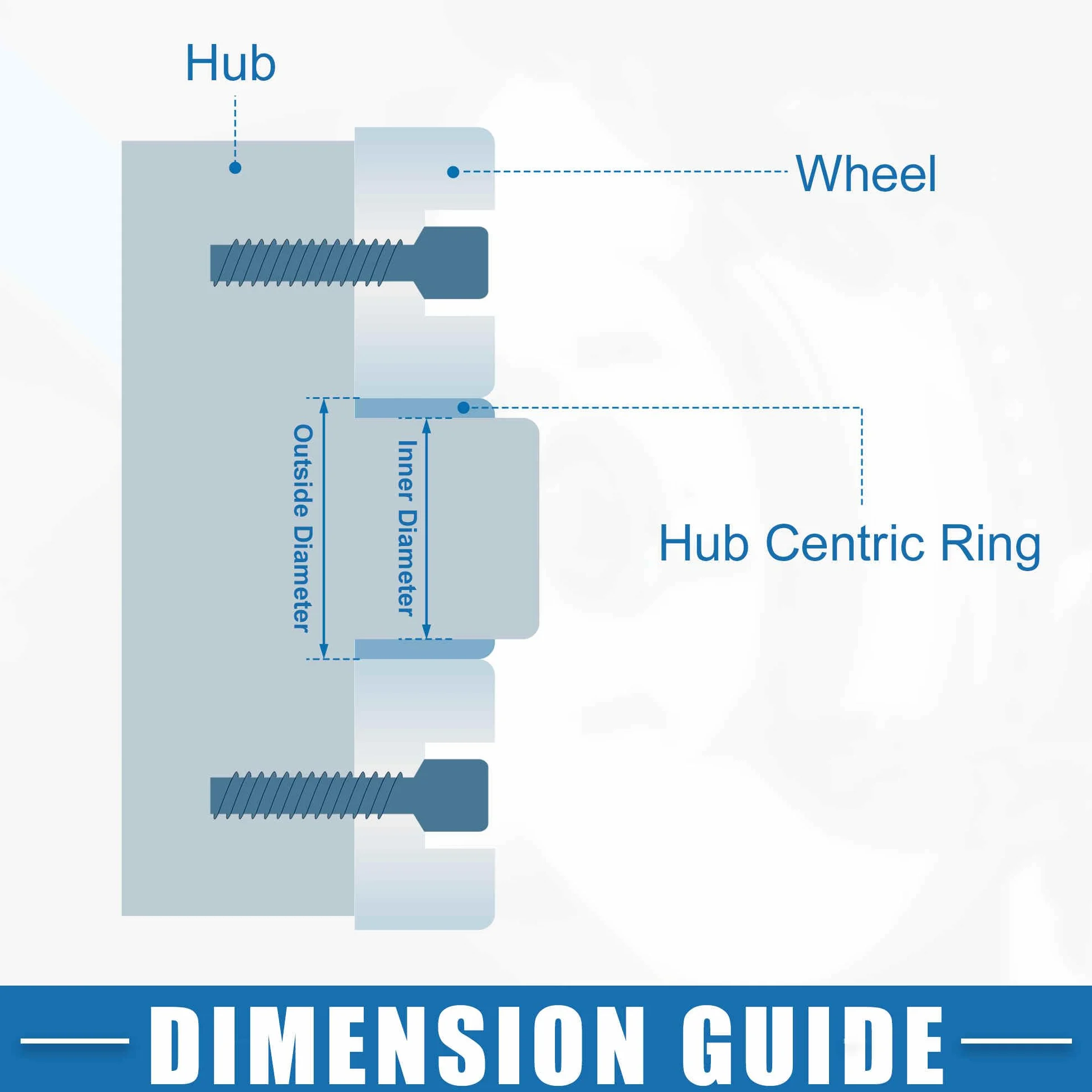 A ABSOPRO Juego de 4 Anillos Centradores de Buje de Coche OD 72.6mm A ID 67.1mm Anillos Centradores de Buje Espaciador de Centro de Rueda de Aleación de Aluminio Azul