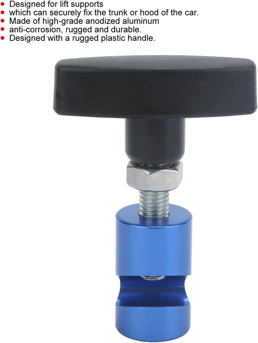 Abrazadera de Elevación de Capó Aramox, Abrazadera de Soporte de Elevación de Aleación de Aluminio, Herramienta de Tope de Puntal para Capó de Coche, Maletero Trasero