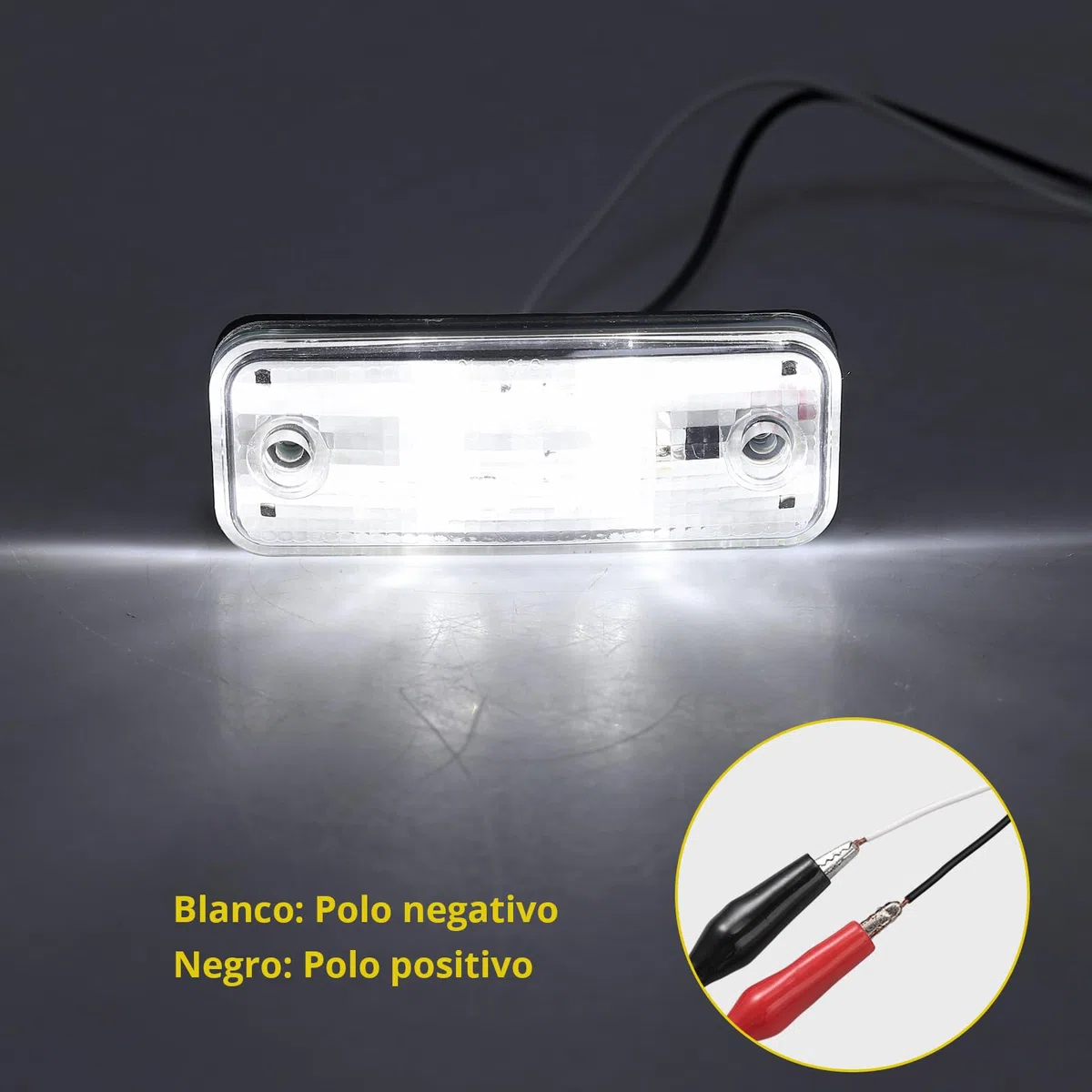 PROZOR 4 Pcs Luces Laterales Luces de Posición LED con Certificación E-mark 12/24V Luces de Advertencia Impermeable IP67 para Motos, Coches, Camiones-Blanco