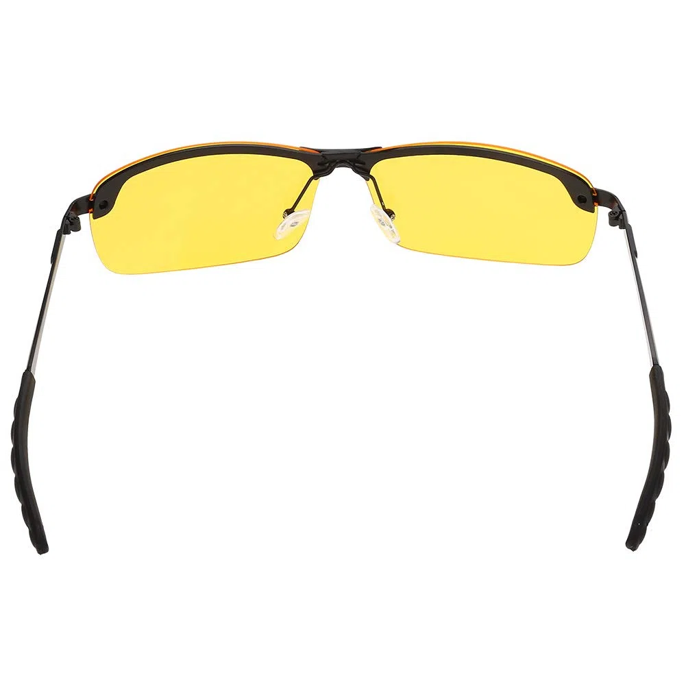 Gafas de Sol Gafas de Conducción Nocturna Antideslumbrante Visión Nocturna Lentes Gafas de Seguridad Polarizado Polarizadas Lentes HD Vision Tintadas en Amarillo Marco de Metal Ultra Light Unisexo