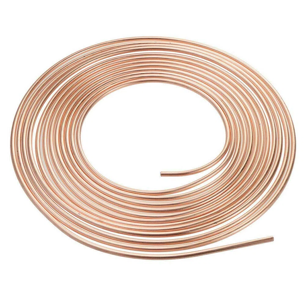 Tubo de freno de cobre de níquel Tubería de 25 pies 1/4 "Kit de línea de manguera de freno de repuesto de coche