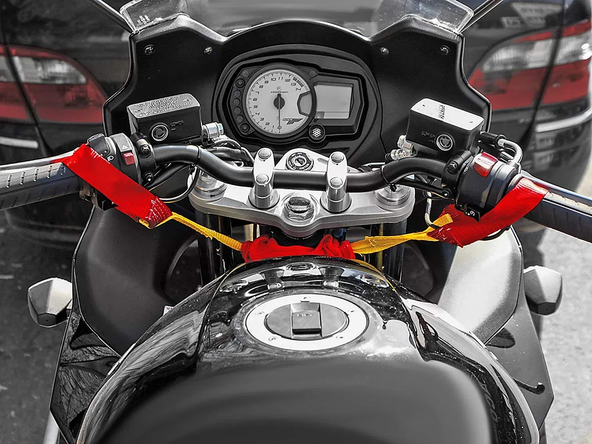 LAS 10323 Sistema de amarre para motocicletas, fijación de carga, 6 piezas