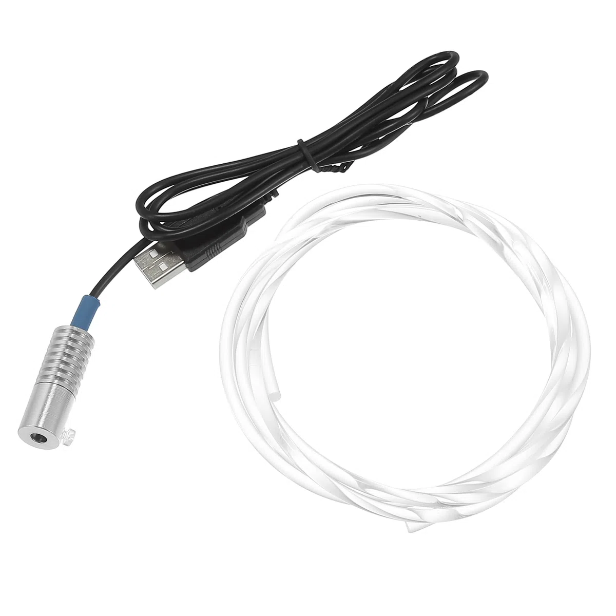 QUARKZMAN Cable de Fibra Óptica Luminosa De 1,5 M Y 4 mm con Iluminador Led Azul - 2 Unidades