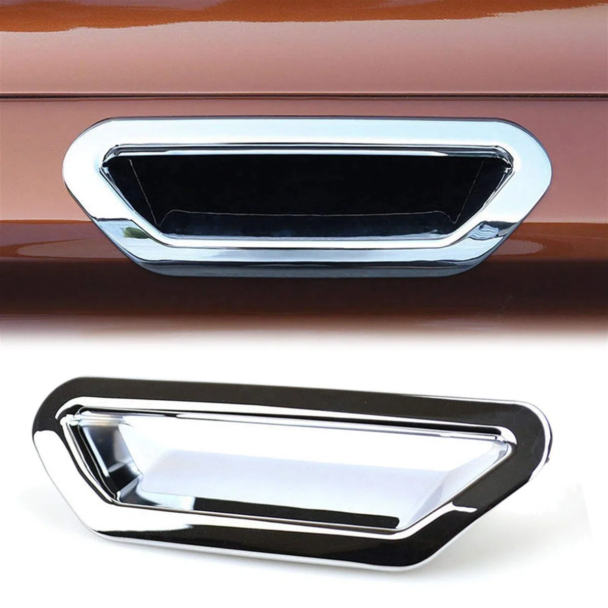 Embellecedor de la cubierta de la manija de la puerta del portón trasero del maletero cromado, for Ford, for Escape, for Kuga 2013-2018 Embellecedor de la manija de la puerta del coche Accesor