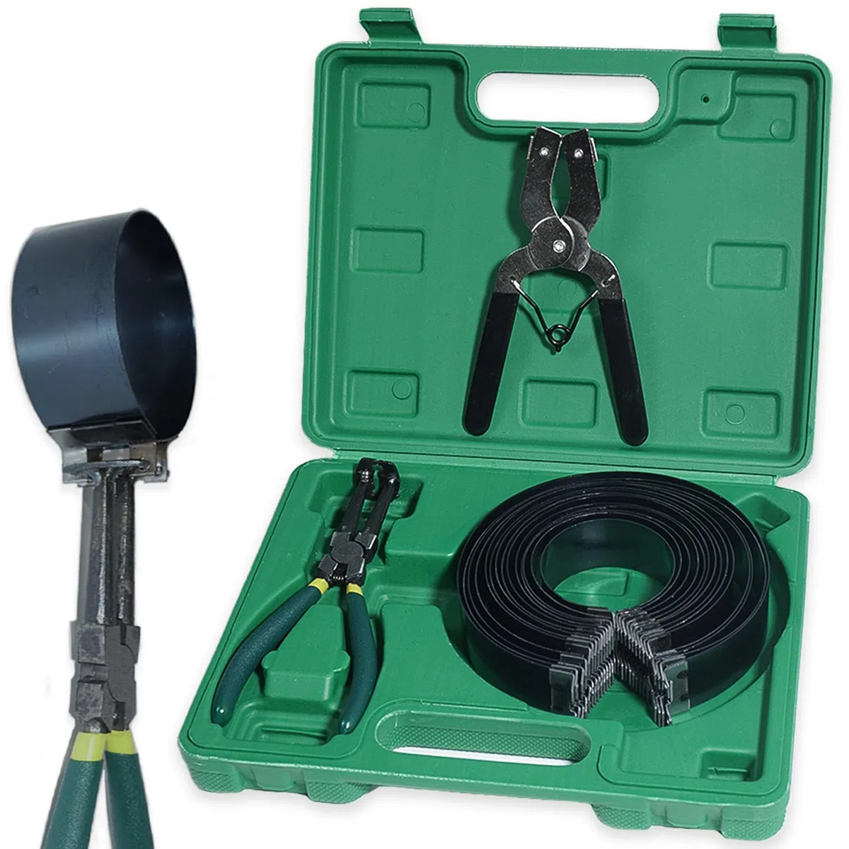 Juego de 15 piezas de anillo de pistón de 62 – 145 mm/2,44 – 5,71 pulgadas con 2 alicates y 13 bandas para la reparación de coches, camiones y motores