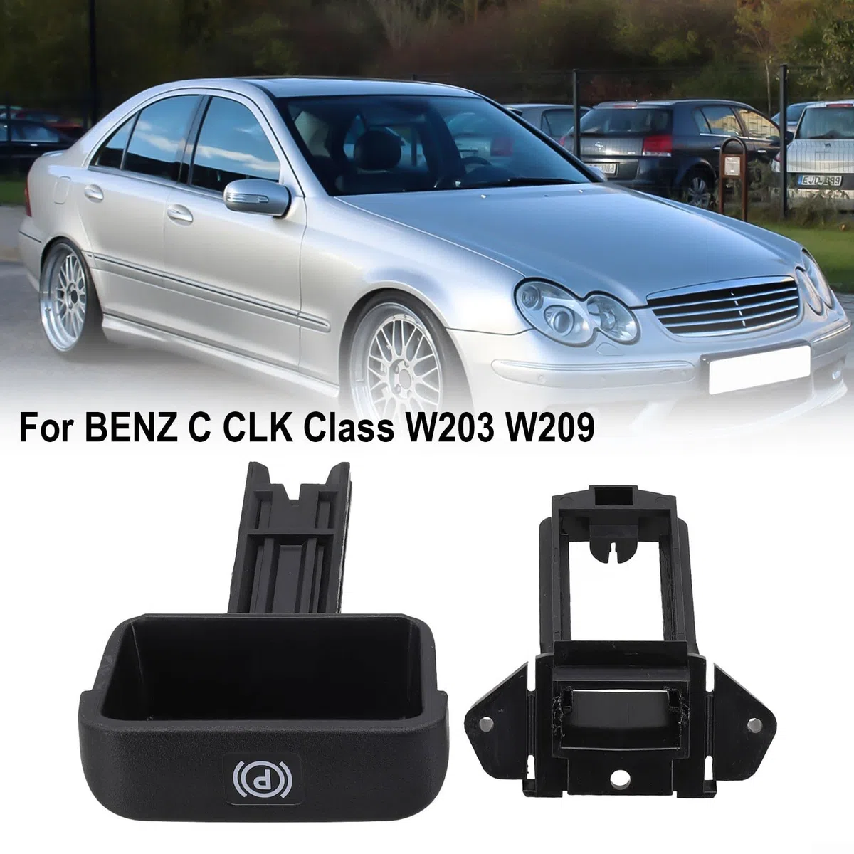 Zilimontt Manija de liberación de freno de estacionamiento de freno de mano 2034270620 para BENZ C Clase W203 para CLK Clase W209, OEM: 2034200077,Manija de liberación de freno de estacionamiento de