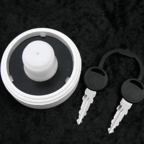 Tapa de depósito de agua para caravana, color blanco, con 3 asideros hundidos