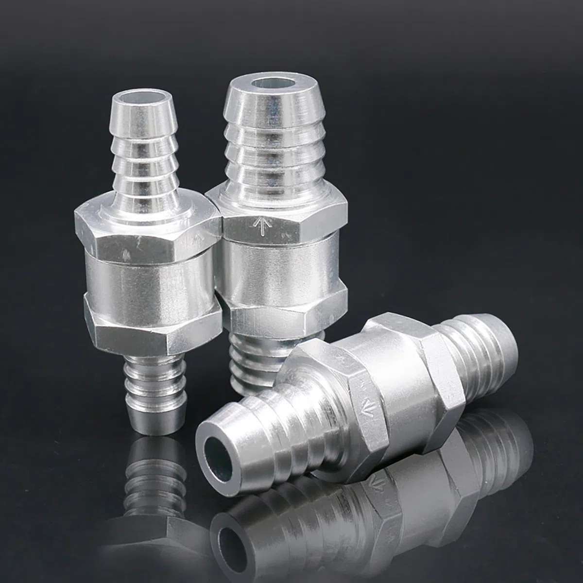Válvula Antirretorno Unidireccional 5 Piezas Válvula de Retención de Combustible Valvula Anti Retorno Agua Válvula Antirretorno de Aluminio para Automóvil, Barco, Helicóptero (4mm 6mm 8mm 10mm 12mm)