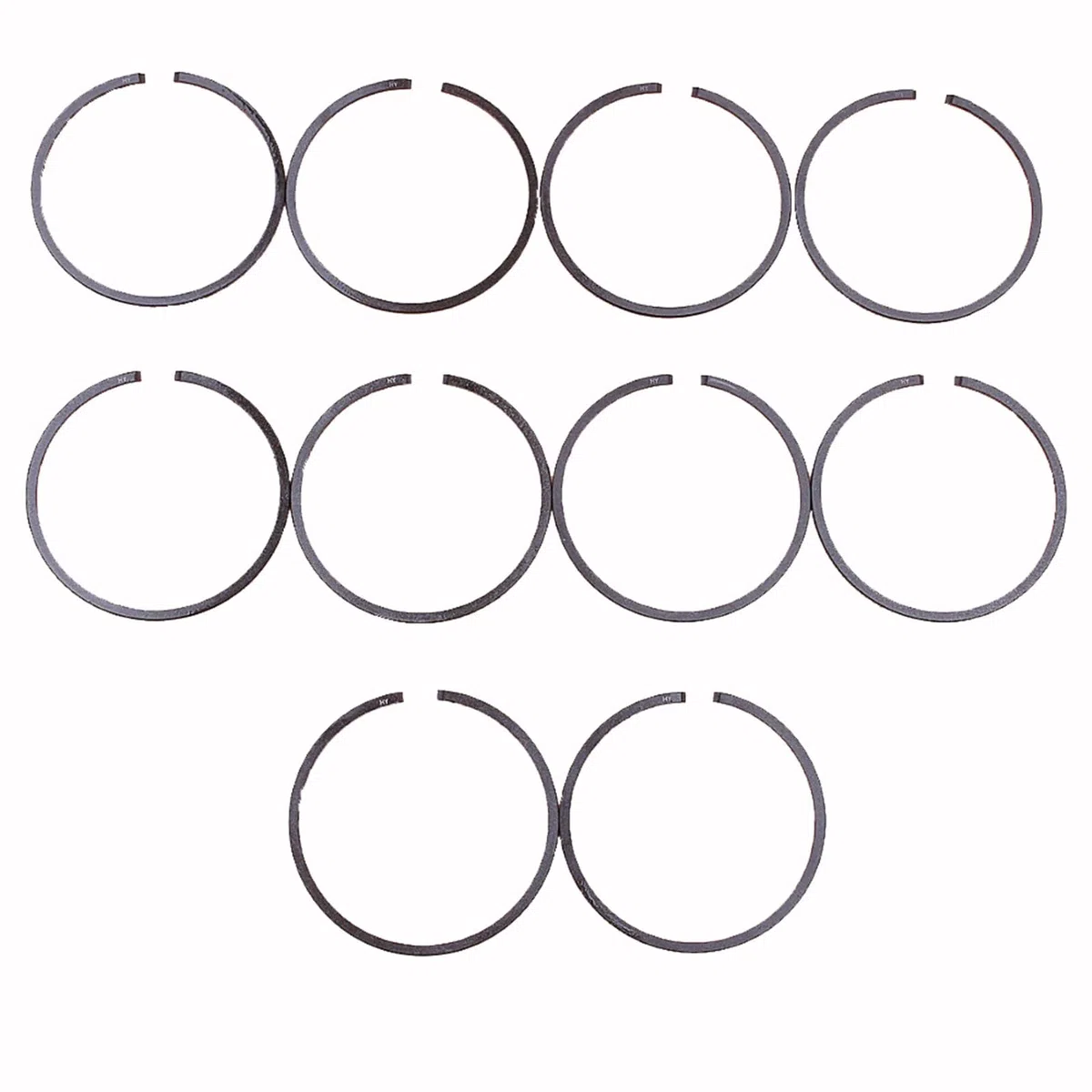 10 Piezas/Lote Anillo de pistón 45 mm * 1,2 mm Komastu, for Zenoah, G5200 Motosierra China 5200 52CC YD52 TOPSUN, for ZOMAX, STIGA, for Alpina, Anova ama Anillo de pistón para Motosierra