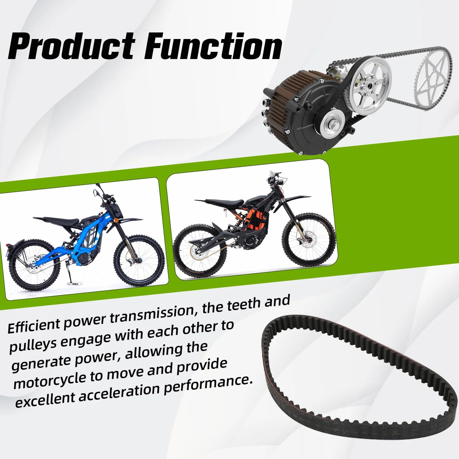 Correas Moto,Correas de Transmisión 560-8M, Correas Transmisión Motocicleta para Motocross Eléctrica Sur-Ron Surron Sur Ron Light Bee S/X