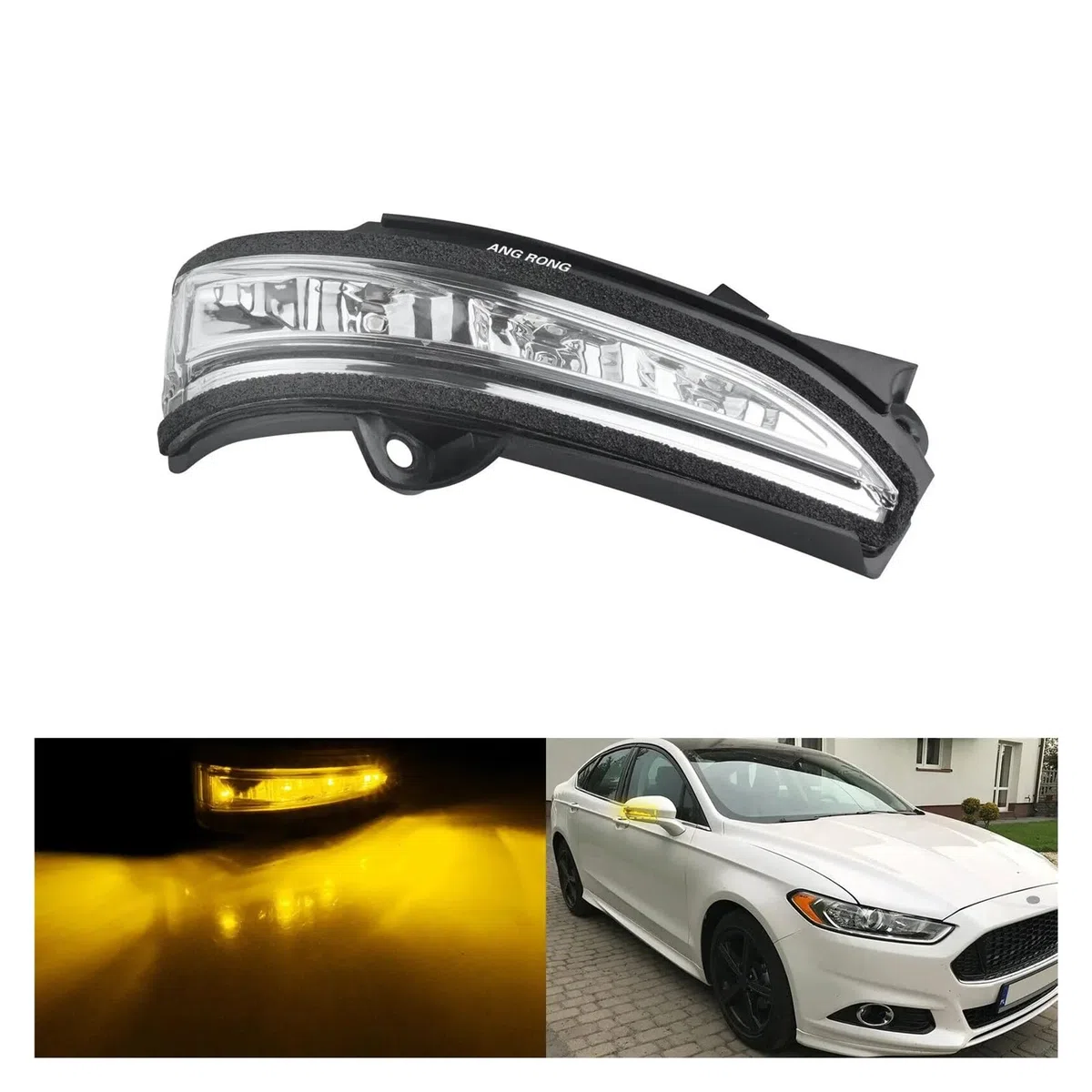Espejo Retrovisor Indicador Luz Indicadora LED Para Espejo Retrovisor De Puerta Exterior Izquierdo Y Derecho Para Ford Para Mondeo MK5 2014-2019(Right)