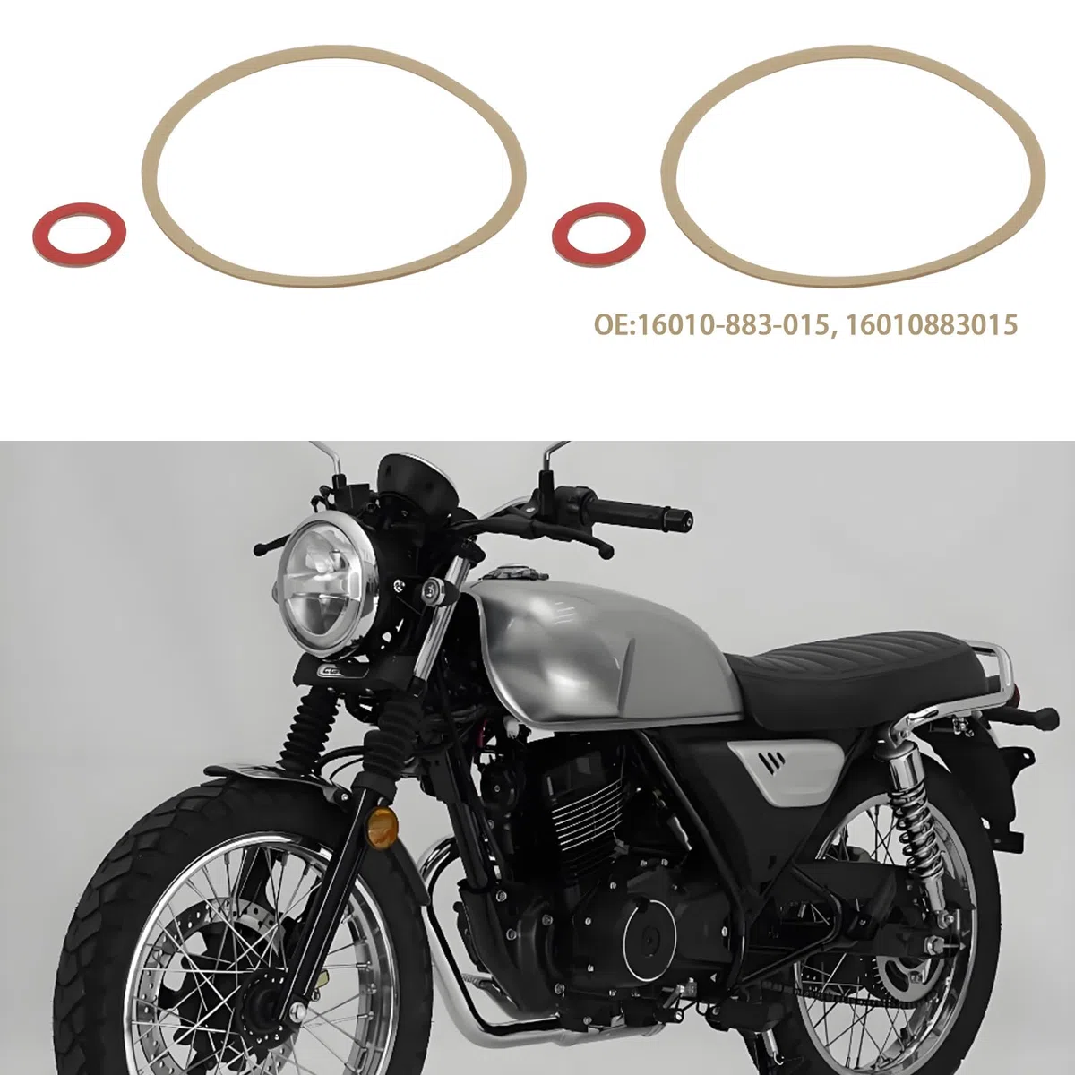 Junta de Cuenco de Carburador de 8 Piezas OE 16010-883-015 16010883015 Compatible con Honda G150 G200 G300 G400 GC135 GC160 GC190 GCV135 GCV160 GCV190 GS160 GSV190 GV150 GV200 GV400