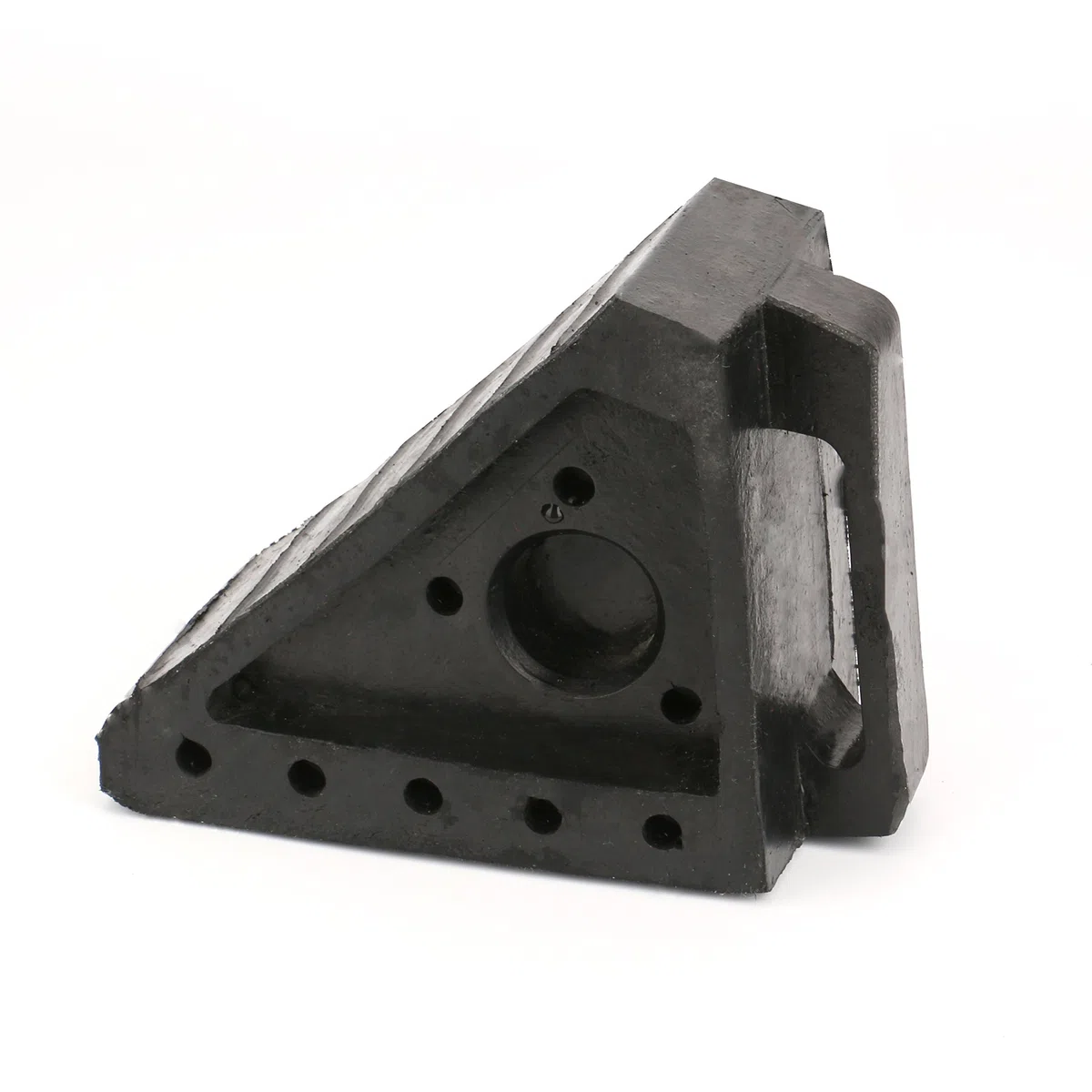 Fasmov 2 Unidades Calzo de Goma para Ruedas Caucho Sólido Resistente Rueda Chock Bloque de Alineación de Ruedas, Negro (3,85 kg)