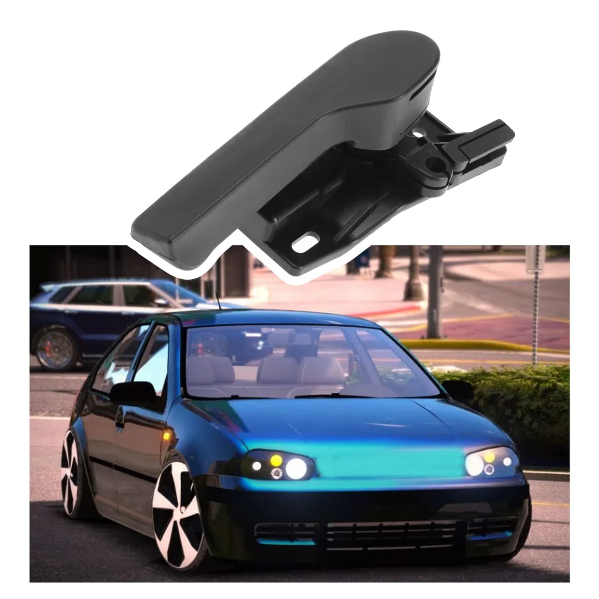 OTOTEC Manija Y Soporte de Liberación del Pestillo del Capó 1J1823533B 1J1823633A Compatible con Superb Fabia Octavia Yeti Toledo Altea Cordoba Solo para Volante A La Izquierda