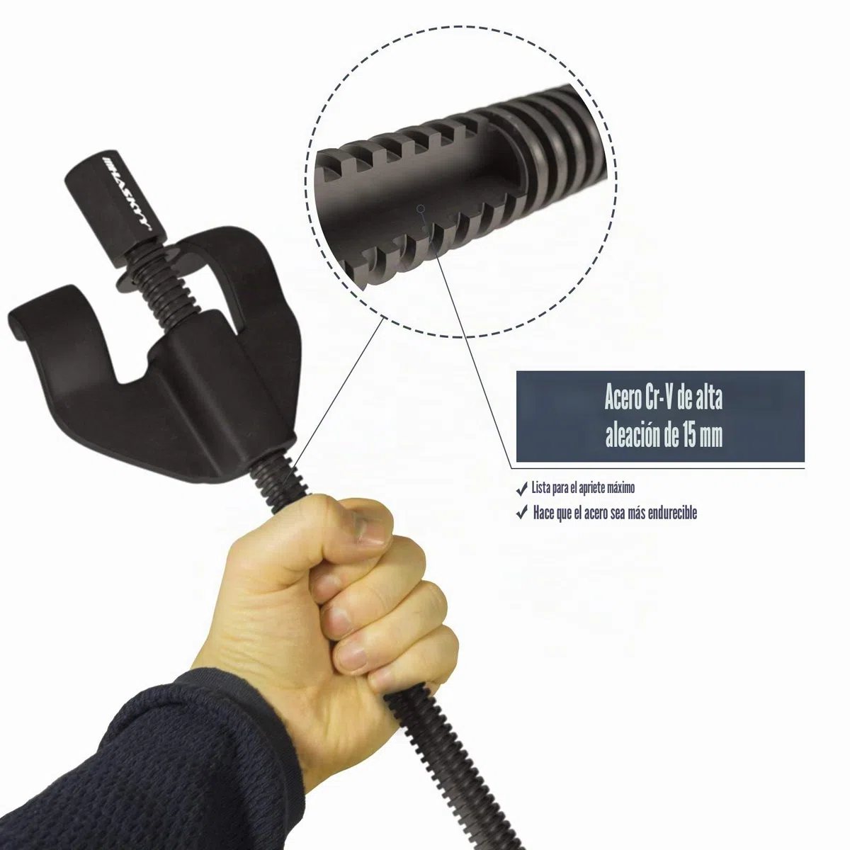 HASKYY Kit Compresor Muelles Amortiguador para Coche de 380mm I Abarca 38 cm I Compresor para Montaje de los Amortiguadores del Coche | Herramientas para Coches