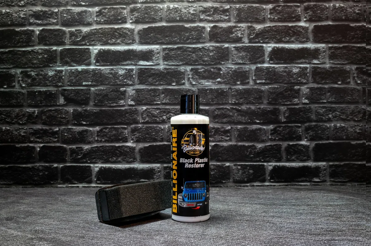 S SUMEX Billionaire Black Plastic Restorer Gel Recuperador de Plástico Restaurador y Hidratador de Plástico para Coche Recupera el Brillo Original 300ml