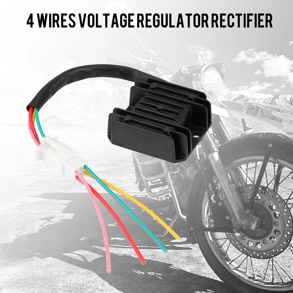 Keenso Regulador de Voltaje de la Motocicleta rectificador con 4 Cables