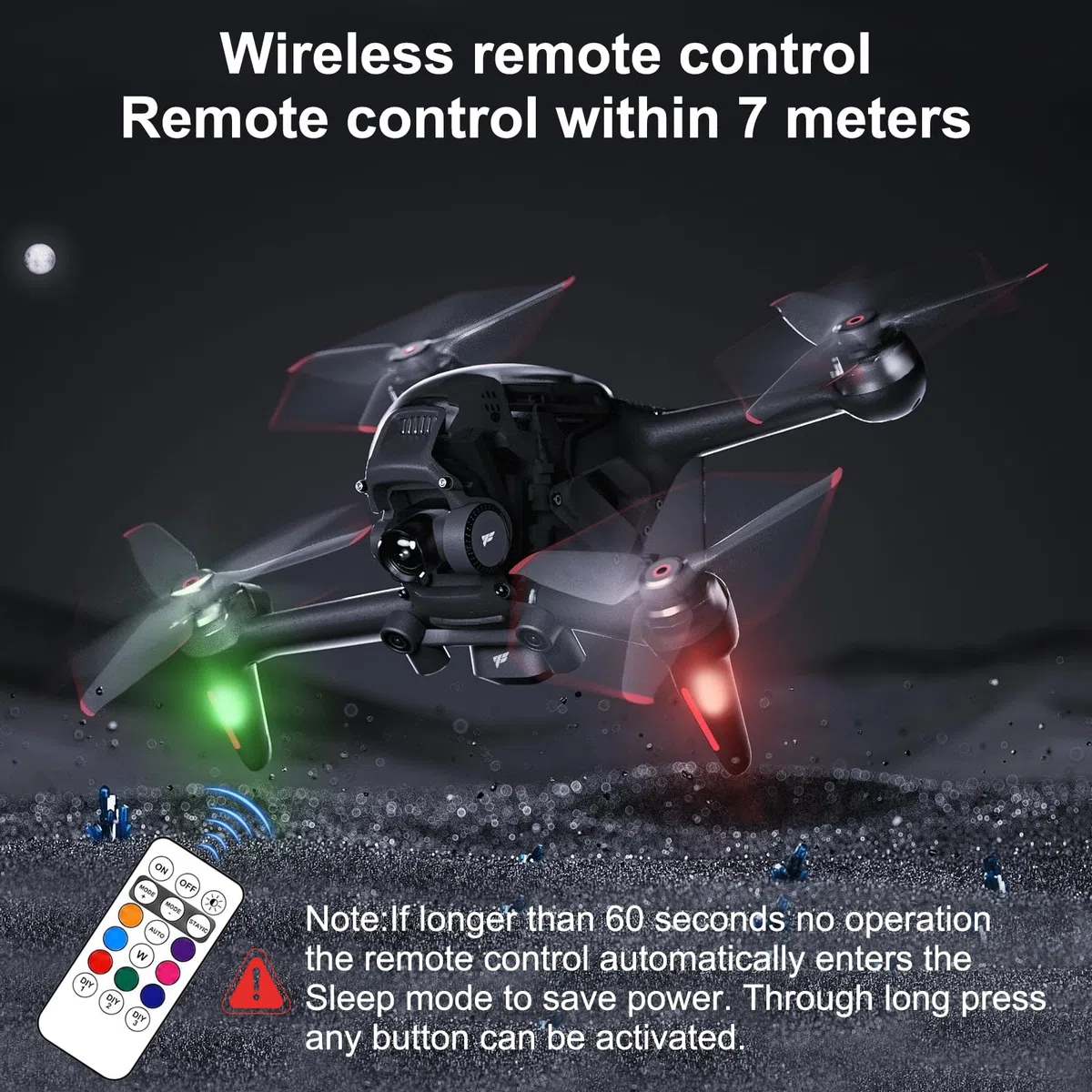 6 Piezas Luces Estroboscópicas LED, 8 Colores Inalámbrico Lampada Stroboscopica LED Impermeable con Mando a Distancia, Carga USB, para dron, camión, Motocicleta y Bicicleta