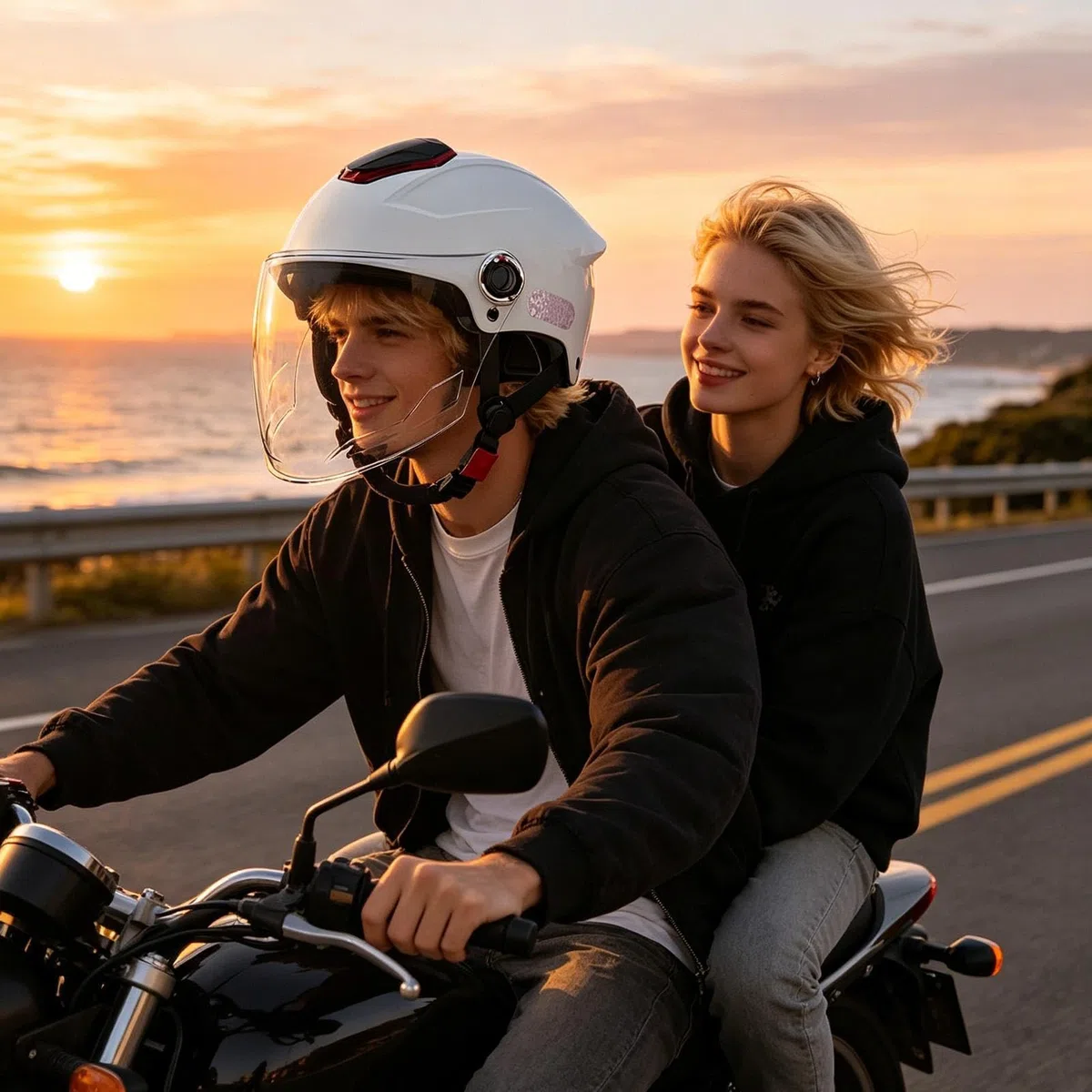 Casco de Seguridad para Motocicleta - Absorción de Impactos y Bloqueo Solar | Casco para Motocicleta,para Padre Esposo Mujeres Hombres Adultos Desplazamientos Diarios En Calles Y Viajes