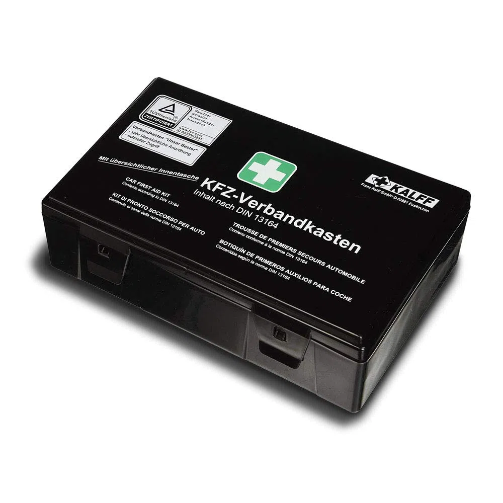4R Quattroerre.it 16057 Kit de Primeros Auxilios Rígido para Coche Homologado DIN 13164