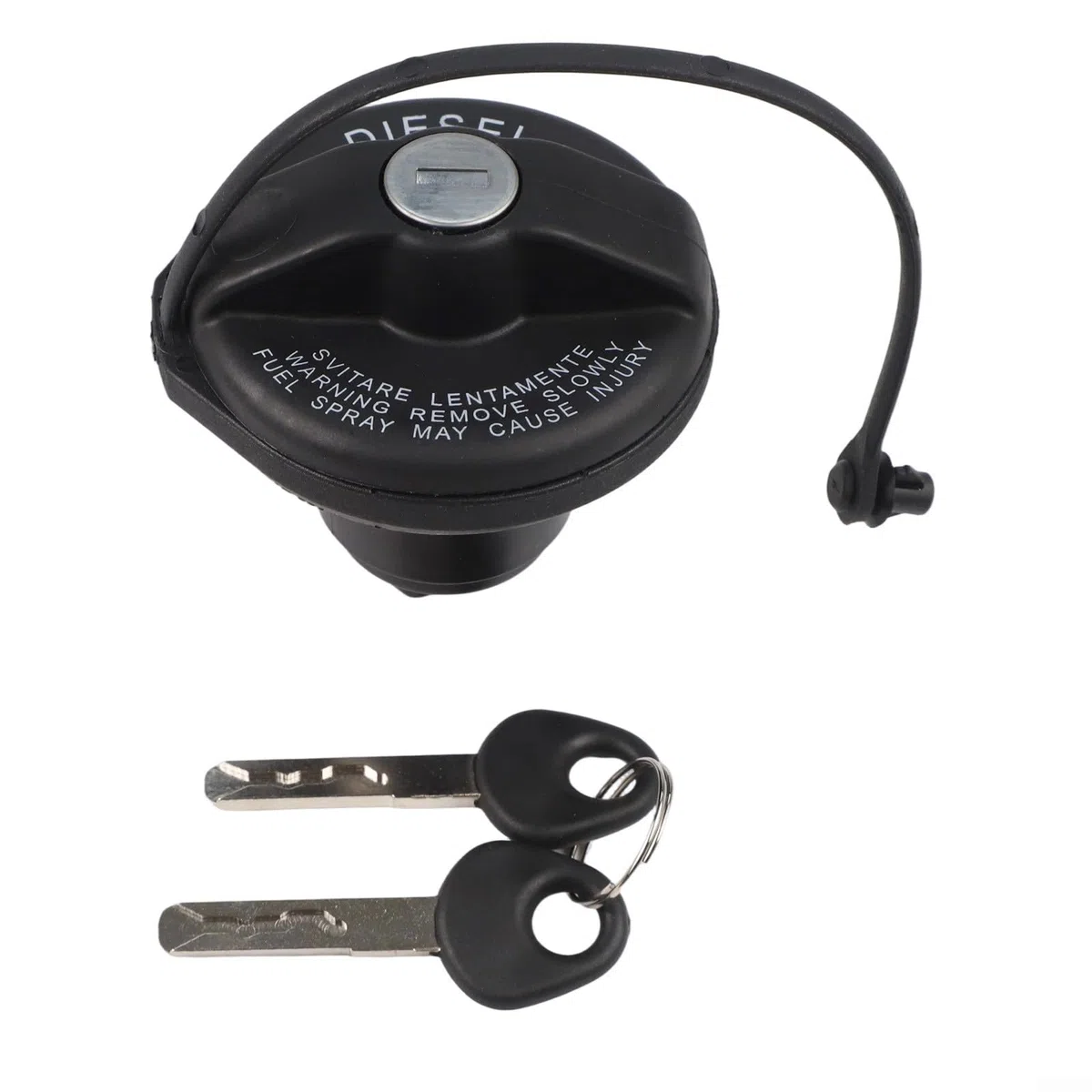 Tapón de depósito de combustible con cerradura para Fiat Ducato, para Boxer y para relé (2006-presente), tapa negra ABS con 2 llaves, OEM 71802900